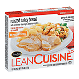 Stouffer's Lean Cuisine comfort; roasted turkey breast  with sacory herb dressing & cinnamon apples Left Picture